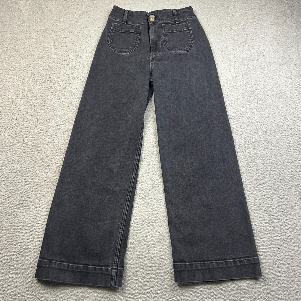 Pilcro Jeans Womens 26 Day Tripper Black High Rise Wide Leg Patch Pocket